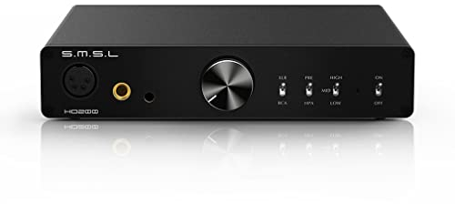 SMSL HO200 Fully Balanced Headphone Amp & Preamp, 6000mW*6000mW 4*PLFC Headphone Amps, XLR/RCA to 4.4mm/6.35mm/4-Pin Balanced Headphone Amplifier, XLR/RCA Pre Output Preamplifier with 3 Gains Control