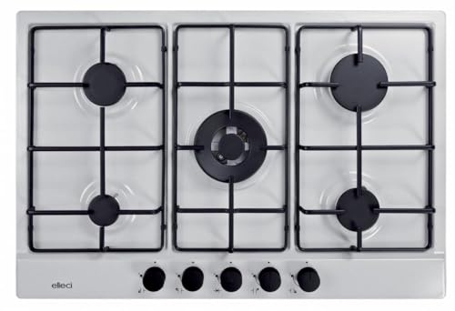 Elleci Piano Cottura Style 75 5 fuochi Granitek 68 Bianco PGSS75268CB