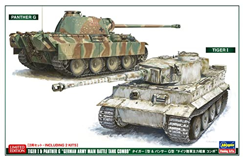 Hasegawa 630067-1/72 Tiger I & Panther G - Maßstab 1:72