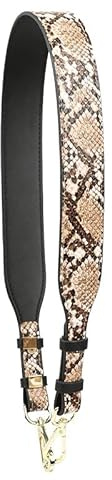 Einstellbar Schultergurt 4cm Breiter 84-90 cm Lederriemen Schulterriemen für Damen Taschen Krokodilmuster PU-Leder Taschengurt Ersatz Leder Trageriemen DIY Riemen Umhängegurt für Handtasche,Braun