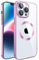 S. Dawezo Klare Magnetische Hülle für iPhone 11 Pro Max, kompatibel mit MagSafe Kabelloses Laden, Militärnorm Schutz, Kratzfest, Stoßfest, Schlanke Transparente für iPhone 11 Pro Max Hülle, Rosa