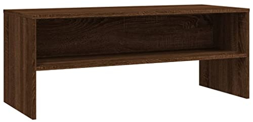 vidaXL Mueble de TV Madera contrachapada Roble marrón 100x40x40 cm