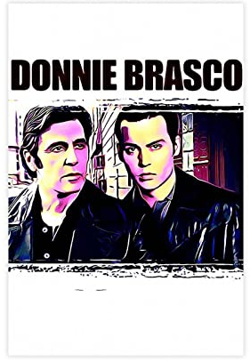 HDTS Klassisches Filmposter Donnie Brasco, 1 Leinwand-Poster, Wandkunst, Dekor, Bild, Gemälde für Wohnzimmer, Schlafzimmer, Dekoration, Rahmen: 40 x 60 cm