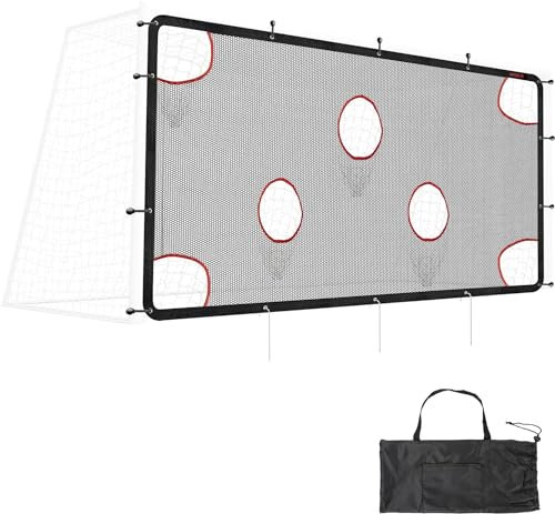 AKOZLIN 3,6 m x 1,8 m Fußballfeldnetz, Zielscheiben zur Befestigung an Ihrem Ziel für das ultimative Genauigkeitstraining, Partner, Fußballtor, Zielnetze (nur Netz)