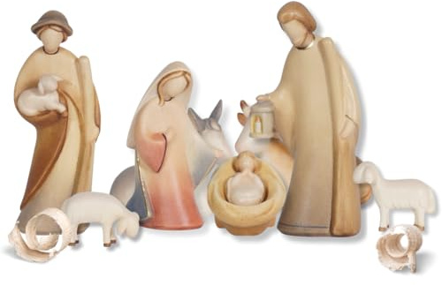Akantus Krippe Leonardo Krippenfiguren: 8er Set bemalt (10 cm)