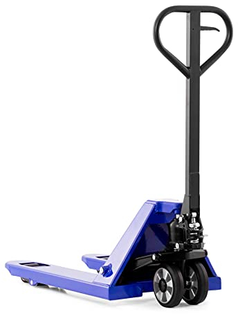 Pallit Hubwagen kurz 2500kg Tragkraft 800mm Gabellänge Gummi Rollen Palettenwagen Gabelhubwagen Short-R Kleiner Lagerwagen Tandem Reifen