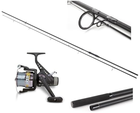 A&M Angelsport Karpfencombo Beginner 300: 10ft 3,00m / 3,00lbs 2-teilig Karpfenrute + Freilaufrolle mit Schnur
