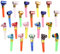 LuLiyLdJ 20 Pièces Trompette Enfants, Langue de Belle Mere, Sifflet Anniversaire Enfant, pour Remplissage de Fête Anniversaire Mariage Diverses Parties (Mélange de Couleurs)
