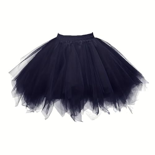 Boolavard Adulte Femmes 80's Tutu Jupe Couches Tulle Jupon Halloween Tutu (FR/ES, Alpha/Lettres, XXL, 3TG, Taille Normale, Taille Normale, Noir)