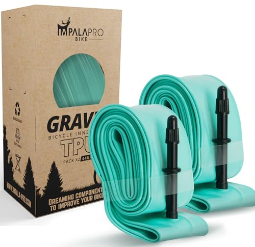 IMPALAPRO - TPU Schlauch Gravel 28 Zoll 700C x 32-42C Ultraleicht 44g, Presta-Ventil 65mm - TPU Gravel Reifen 28 Zoll (Gravel 2 STK. 65 mm)