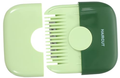 Manueller Haartrimmerkamm Tragbar, Grün, Abs Edelstahl | Damen und Mädchen, Zweifach Nutzbar, Leicht und Handlich, zum Schneiden und Stylen