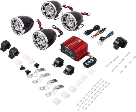 Quystetes Altoparlanti Bluetooth Impermeabili per Moto da 3 Pollici Amplificatore Un 4 Canali Mp3 Musica Audio Audio di Amplificazione Stereo