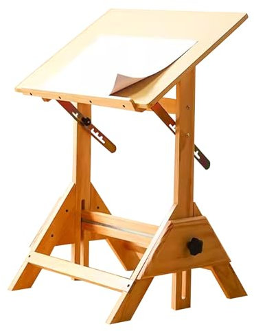 Zeichentische, Zeichentisch, Kunsttisch, Architektentisch, Zeichenbrett, Flacher Künstlertisch zum Neigen, Verstellbarer Laptoptisch, zum Schreiben, Gestalten, Lesen (17,7 x 23,6 Zoll/45 x 6