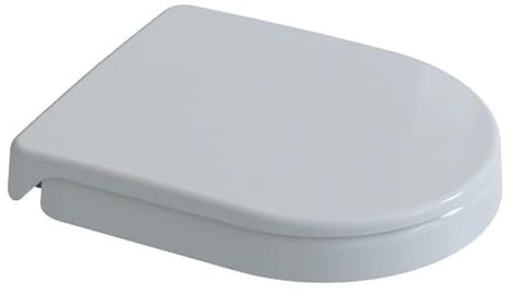 Grünblatt WC Sitz Health Care, Hygiene-Toilettensitz mit 5 cm Sitzerhöhung und Absenkautomatik, extra stabile Befestigung für maximale Sitzsicherheit, Duroplast, D-Form, Weiß