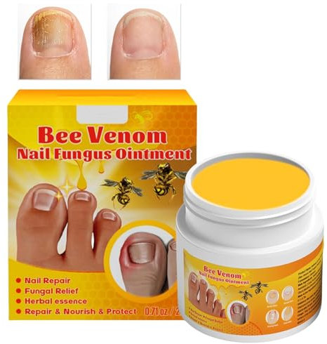 Bee Venom Fungal Toenail Treatment Cream, Bee Venom Nail Fungus Treatment for Toenail Extra Strong, Nail Repair Fungal Essence, Effective Repair Nourish for Thick Cracked Discolored Damage Nails