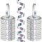 waziwe 240 metri, stelle filanti per compleanno, 24 scintillii in argento, perfetto per decorazione di matrimonio, compleanno, Capodanno, nastro regalo, nastro per palloncini (argento)