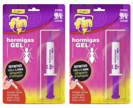 Flower x2 Anti Ant Insecticide Syringe Format 10g | Effective Ant Syringe Removes the Whole Colony | Attracting and Durable Gel | Indoor and Outdoor | Safe and Simple Application