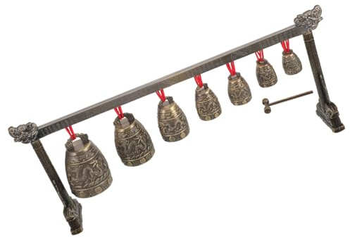 ERINGOGO Chinesisches mit Klaren und Melodischen Klängen Glockenspiel Vintage aus Zinklegierung Antikes Schlaginstrument zur Büro und Wohnungsdekoration