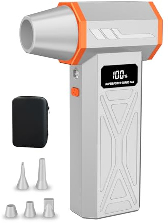 Aicevoos AS-S50 Electric Air Duster-130000RPM Super Power Cordless Air Duster, 4-Gear Adjustable Mini Blower with Fast Charging, Dust Blower for Computer, Keyboard, House, Outdoor and Car | Grey