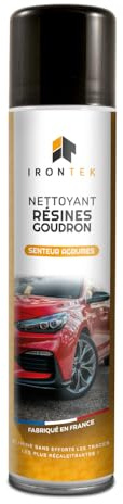 Détachant Goudron & Résine 400ml - IRONTEK | IT306 | Enlève Goudron Résine Cambouis Sans Effort | Carrosserie Jantes Plastiques | Parfum Agrumes | Made In France