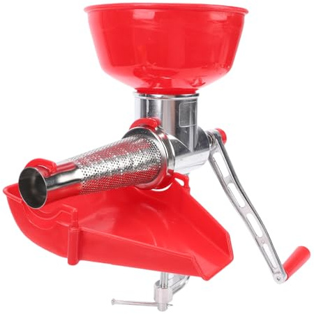 Generic Passoire à Tomates Manuelle en Alliage D'aluminium, Moulin à Sauce Tomate Multifonction avec Manivelle, Matériau Robuste et Durable pour Légumes, Gingembre, Fruits et Sauces