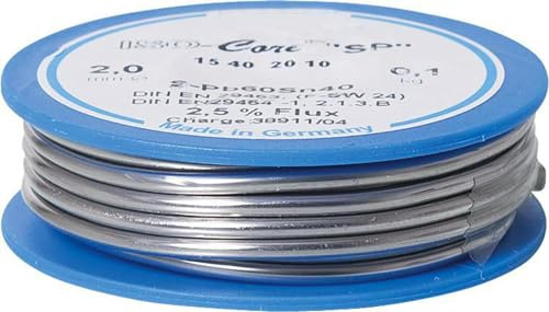 Lötdraht SP, Zinngehalt 40 %, Ø 2,0 mm, 100 g Spule