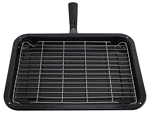 Spares2go Small Grill Pan, Rack & Detachable Handle for Cata Oven Cookers