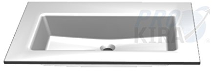 PELIPAL Solitaire 6010 Mineralmarmor-Waschtisch, Weiß/MMWT 54-780 / B: 78 cm