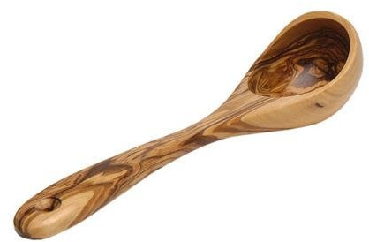 Olivenholz Servier Schöpf Löffel Kelle Schöpflöffel Schöpfkelle ca. 25 cm mit schöner Maserung Unikate aus Oliven Holz