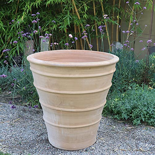 Pot de fleurs en céramique de Crète fait à la main en terre cuite véritable, résistant au gel, différentes tailles 30-80 cm, Yucca