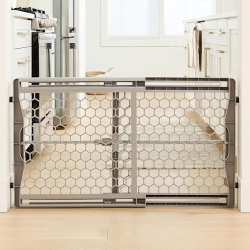 Regalo Safety 28-42 Extra Wide Expandable Baby Gate for Doorways & Bottom of Stairs, Pressure Mounted Safety Gate for Babies, Toddlers & Pets, Tested & Safe for 30 Years, American Designed and Owned