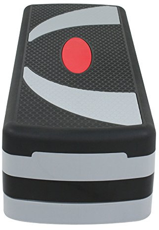 HomGarden Trainings-Stepper für Fitness- und Übungsschritte, verstellbar, 76,2 cm – 15,2 cm – 20,3 cm, Plattform-Trainer mit Steigungen für Zuhause, schwarz