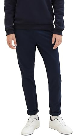 TOM TAILOR Denim Herr Chino byxor med bälte 1008253, 10668 - Sky Captain Blue, 29W / 34L