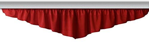 Querbehang Hetty rot unifarben | Deko-Behang aus hochwertigem Webstoff mit Reihband | gepflegt-rustikaler Landhaus-Stil für Küche, Esszimmer, Gästewohnung, Kaminzimmer H x B 40 x 300 cm