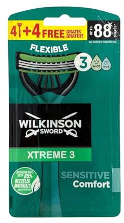 8 Stück Wilkinson Sword Xtreme 3 Sensitive Flexible Einwegrasierer 6 Stück + 2 gratis