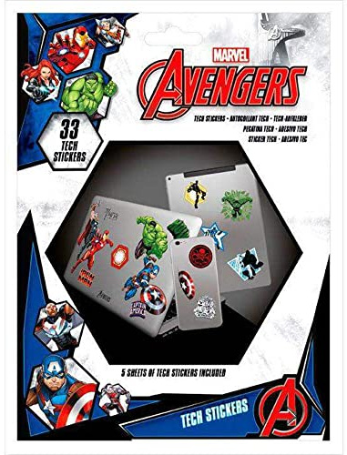 Marvel TS7404 Self-Adhesive Avengers Set, 33 Pieces, Multi-Coloured