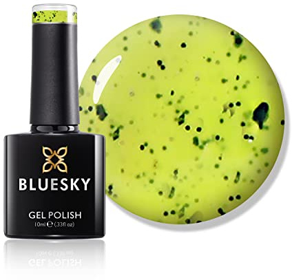Bluesky Gel Nail Polish, Tropical Twist Sum1923, Glitter, Smoothie, Yellow Long Lasting, Chip Resistant, 10 ml (Requires Drying Under UV LED Lamp)