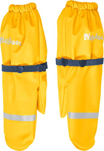 Playshoes unisex barn lera fleece foder varm vind och vattentät handskar, gUL, 1 (ca. 1-2 Years)