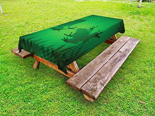 ABAKUHAUS Animal Funda Nórdica, Tropic Hoja del árbol de plátano, de Tela 100% Poliéster con Estampado Digital, 145 cm x 265 cm, Verde