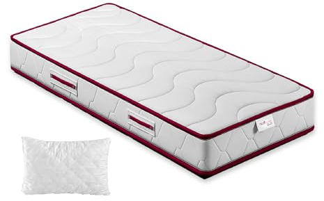 Memory Nature Orthopädische Matratze, 4 cm Memory-Schaum, Kissen und Stoff, strapazierfähig, hypoallergen, abnehmbare Matratze, geeignet für jedes Lattenrost, Einzelbett 85 x 195 cm