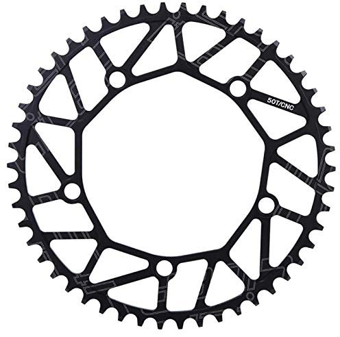 Demeras Fahrradkettenrad, 50/52/54/56/58T 130BCD Fahrrad Single Speed ​​Kettenblatt für die meisten Fahrrad Rennrad Mountainbike(58T)