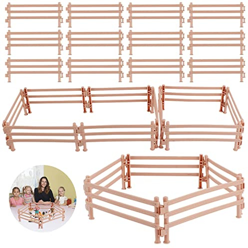 40 Piezas Valla Juguete, Mini Valla de Plástico, Juguete de Valla para Animales, Miniatura Esgrima, Juguete para cercas de caballo, Valla de Jardín, Juguete para Juego Educativo Regalos | Juego de accesorios para cerca, valla de jardín, valla de granero, decoración de micro paisajes y regalo educativo para niños