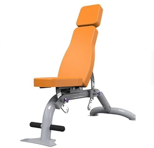 Kommerzielle Hantel Hocker, Einstellbare Fitness Stuhl im Fitnessstudio, Professionelle Multifunktionsbank, Sit Up Klappbank,Orange