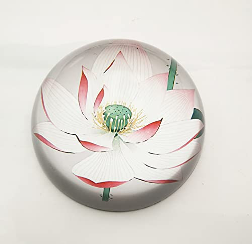 Kristallkugel Lotus Halbkugel Glas Halbkugel Briefbeschwerer Heimdekoration Ornamente Kugel Miniatur Kreative Geschenke
