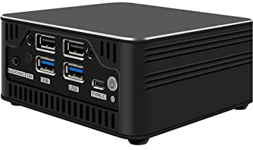 HUNSN Mini PC, HTPC, Small Server, Desktop Computer, Intel I3 1115G4, BJ01, WiFi 6, Type-C, CIR IR Infrared Receiver, 2 x LAN, HDMI, Mini DP, Barebone, NO RAM, NO Storage, NO System