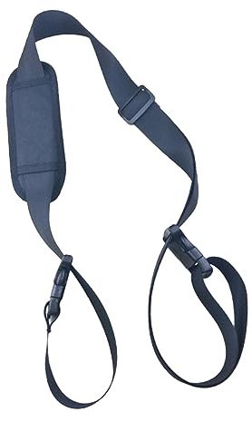 perfk Sangle de Transport pour Chaise Pliante de Plage, Sangles de Chaise de Plage réglables, Noir, Nylon, Boucle à dégagement Rapide