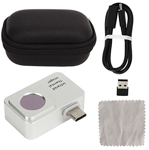 Termocamera per Telefono, Alta Risoluzione, Termocamera, Termocamera, Frequenza di Aggiornamento 25 Hz, Termocamera Tipo C Impermeabile IP54 per Telefono Cellulare con Adattatore(Risoluzione 256x192)