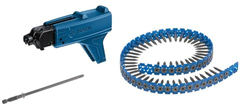 Bosch Professional GMA 55 Magazinaufsatz für Trockenbauschrauber (kompatibel mit allen kabelgebundenen und Akku-Trockenbauschraubern von Professional) + Schnellbauschraube Feingewinde, 3,9 x 25 mm