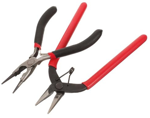 Mobestech 2stücke Schmuckzange Mit Drahtwickelzange Schmuckbiegezange Und Rundzange Aus Edelstahl Für Schmuckherstellung Und Diy Bastelarbeiten