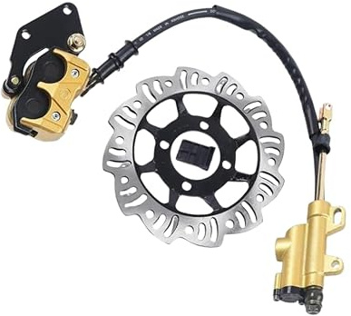 Bremsscheibe Hinten Hydraulik Bremsen Kit 49-125ccm 4-Takt Hinten Aluminiumlegierung Mini Scooter Hinterrad Set, Gas, Elektro-Scooter Pocket Mini Dirt Bike ATV Quad 4 Räder Hauptbremszylinder